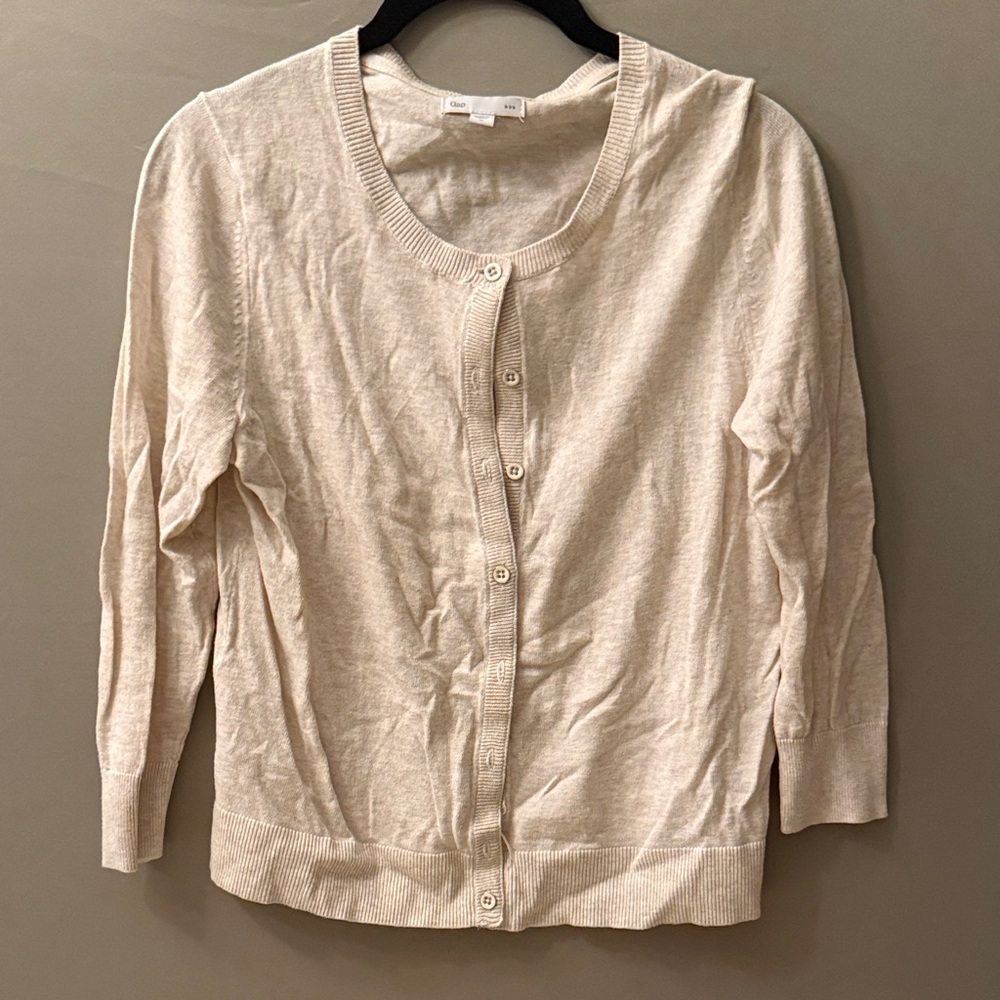 GAP Women's Light Beige Cardigan Sweater